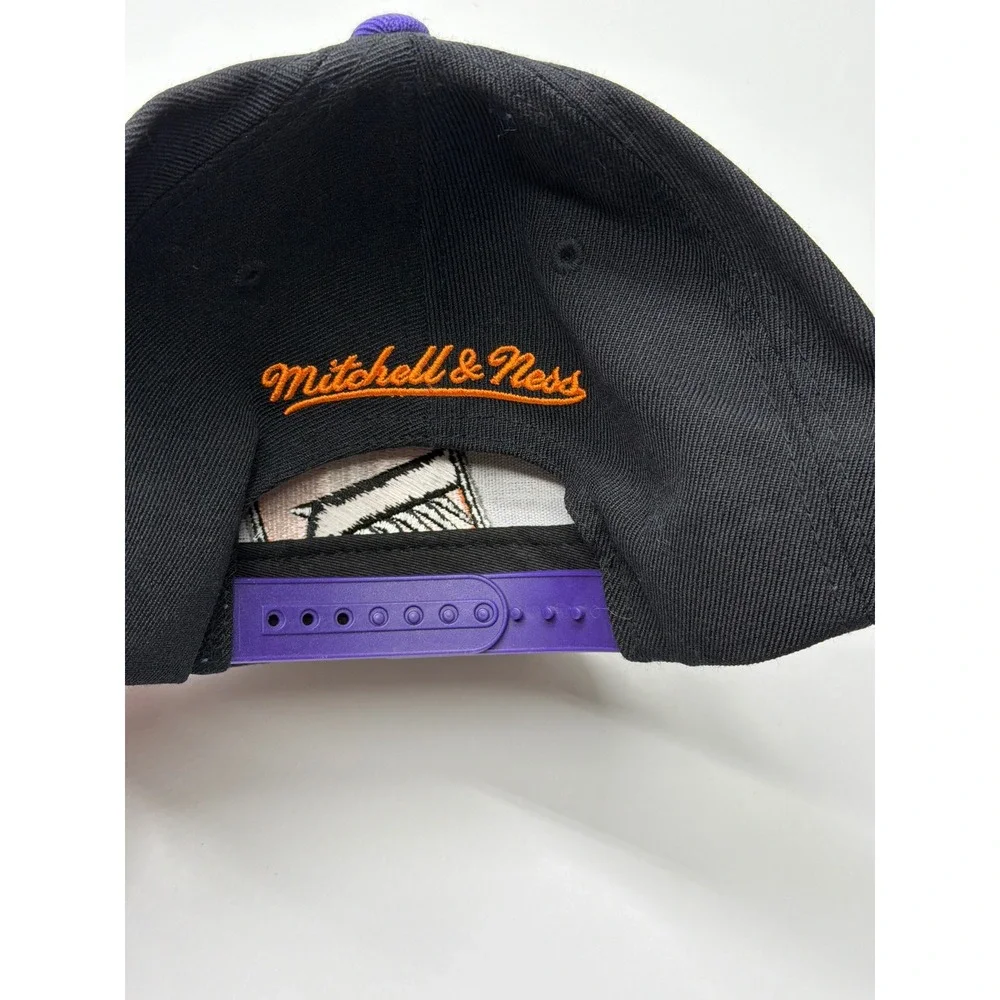 Mitchell & Ness Phoenix Suns Snapback Hat Mens Black‎ Purple Wool NBA